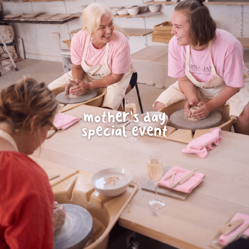 Wheel with Mumm ~ Mother's Day Pottery Class