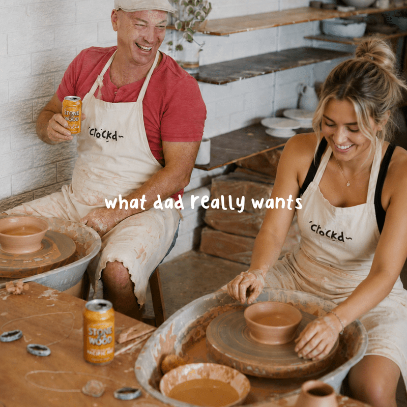 Dad Takes the Wheel ~ Father's Day Pottery Class