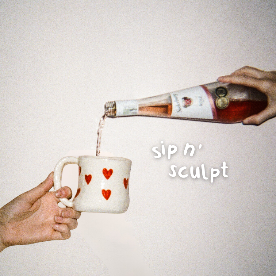 Introduction to Sip and Sculpt Clay Class for adults